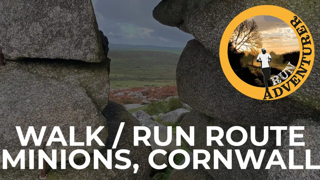 Walk / Run Route Minions, Cornwall - Exploring the Granite Cheesewring rock formation on Bodmin Moor